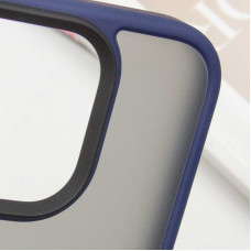 Чохол-силікон Metal Buttons iPhone 16 Pro, синій
