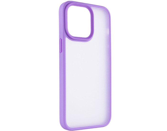 Чохол-силікон Metal Buttons iPhone 15 Pro Max, бузковий