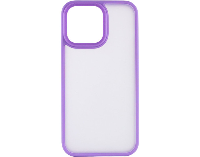 Чохол-силікон Metal Buttons iPhone 15 Pro Max, бузковий