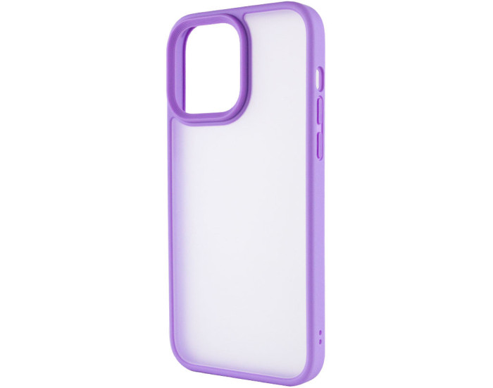 Чохол-силікон Metal Buttons iPhone 15 Pro Max, бузковий