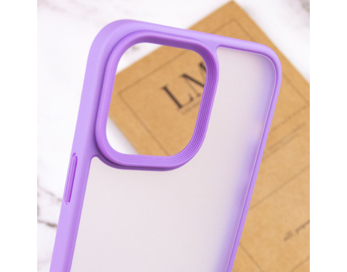 Чохол-силікон Metal Buttons iPhone 15 Pro Max, бузковий