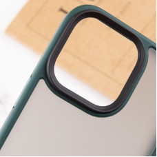 Чохол-силікон Metal Buttons iPhone 15 Pro Max, Зелений