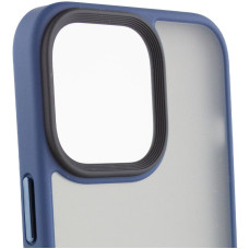 Чохол-силікон Metal Buttons iPhone 14 Pro Max, синій