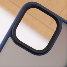 Чохол-силікон Metal Buttons iPhone 14 Pro Max, синій