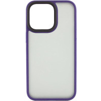 Чохол-силікон Metal Buttons iPhone 14 Plus, Темно-Фіолетовий