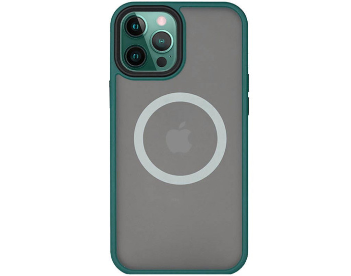 Чохол-силікон Metal Buttons with MagSafe iPhone 13 Pro Max, Зелений