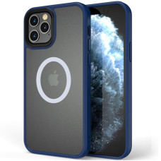 Чохол-силікон Metal Buttons with MagSafe iPhone 13 Pro Max, Блакитний