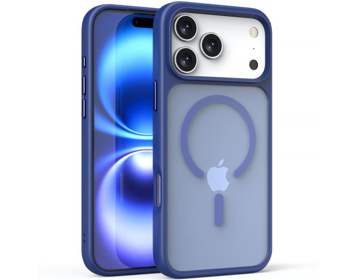 Чохол-силікон Metal Buttons with MagSafe iPhone 17 Pro Max, синій