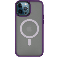 Чохол-силікон Metal Buttons with MagSafe iPhone 14 Pro Max, Темно-Фіолетовий