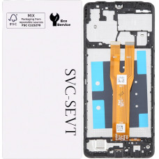 Дисплей с сенсорным экраном (модуль) Samsung A065 Galaxy A06, черный с рамкой, оригинал, сервисная упаковка