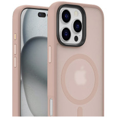 Чохол-силікон Metal Buttons with MagSafe Colorful iPhone 16 Pro Max, золотий