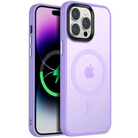 Чохол-силікон Metal Buttons with MagSafe Colorful iPhone 13 Pro, бузковий