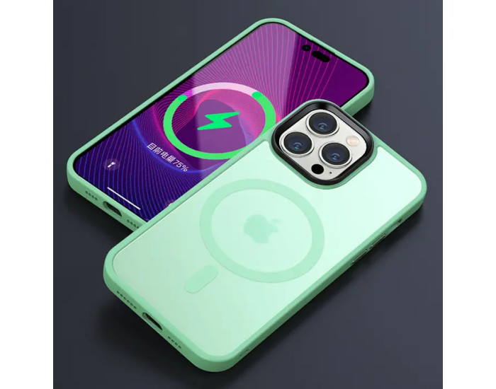 Чохол-силікон Metal Buttons with MagSafe Colorful iPhone 13 Pro, Mint
