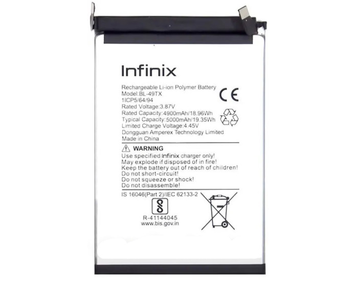 Аккумулятор Tecno BL-49TX Infinix Note 30 / X6833, X6716, Note 30 5G / X6711, 5000 mAh, оригинал