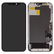 Дисплей з сенсорним екраном (модуль) iPhone 12 / 12 Pro, чорний, OLED, GK OEM Hard, без мікросхеми