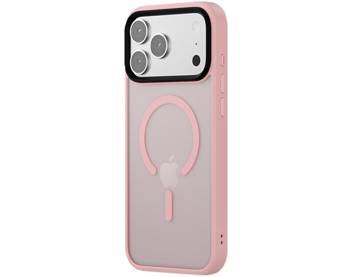 Чохол-силікон Metal Buttons with MagSafe Colorful iPhone 17 Pro Max, Рожевий