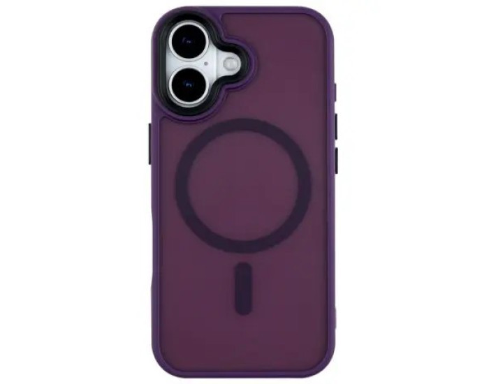Чохол-силікон Metal Buttons with MagSafe Colorful Apple iPhone 17, Темно-Фіолетовий