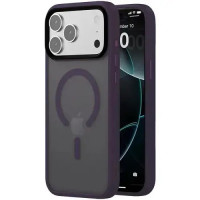 Чохол-силікон Metal Buttons with MagSafe Colorful iPhone 17 Pro Max, Темно-Фіолетовий