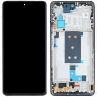 Дисплей с сенсорным экраном (модуль) Xiaomi 11T /11T Pro, серый с рамкой, переклейка 
