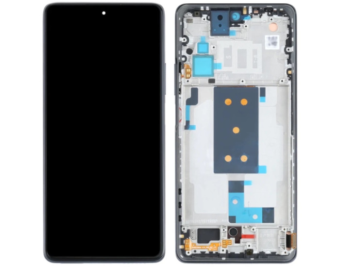 Дисплей з сенсорним екраном (модуль) Xiaomi 11T /11T Pro, Сірий з рамкою, переклеювання