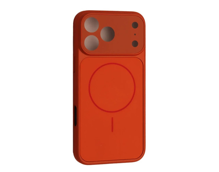 Чохол-силікон New GLASS Magsafe Case iPhone 17 Pro, Orange