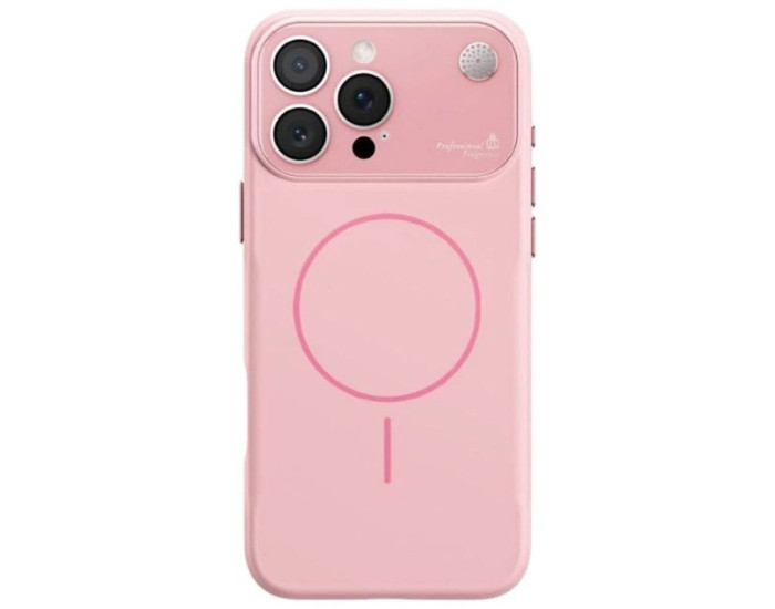 Чехол-силикон New GLASS Magsafe Case iPhone 15 Pro, Pink