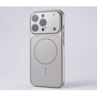 Чохол-силікон New GLASS Magsafe Case iPhone 15 Pro Max, Titanium grey