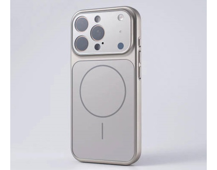 Чохол-силікон New GLASS Magsafe Case iPhone 15 Pro Max, Titanium grey