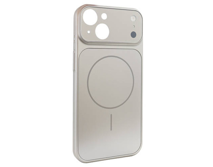 Чохол-силікон New GLASS Magsafe Case iPhone 14, Titanium grey