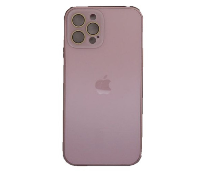 Чохол-силікон New GLASS Magsafe Case iPhone 12 Pro, Pink