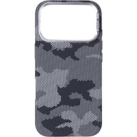 Чохол-силікон Pitaka Kevlar Style Case (camera stand) MagSafe iPhone 17 Pro, Military grey (box)