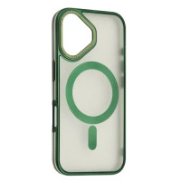 Чохол-силікон Perfect Case with MagSafe iPhone 16, Titanium green