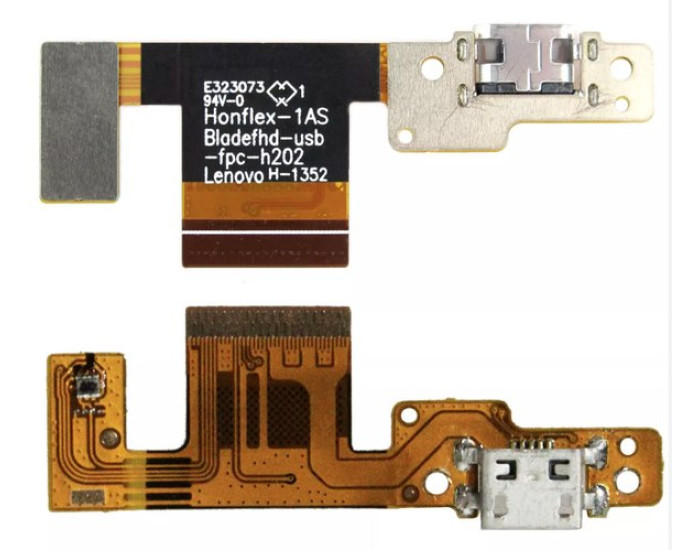 Шлейф Lenovo B8080 Yoga Tablet 10 HD, конектора зарядки з компонентами