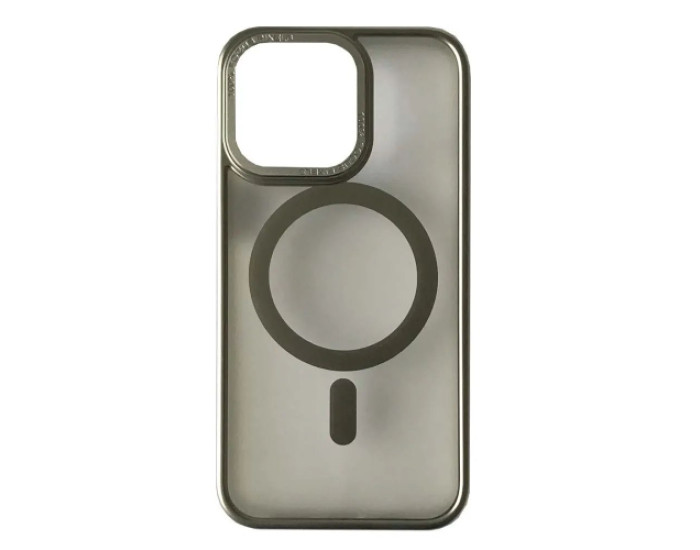 Чехол-силикон Perfect Case with MagSafe iPhone 13 Pro, Titanium silver
