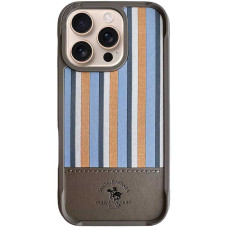 Чохол шкіряний оригінал Polo Santa Barbara Isaac iPhone 16 Pro, Сірий титан
