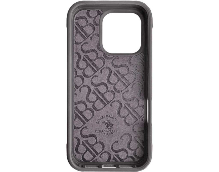 Чохол шкіряний оригінал Polo Santa Barbara Isaac iPhone 16 Pro, Сірий титан