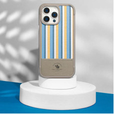 Чохол шкіряний оригінал Polo Santa Barbara Isaac iPhone 16 Pro, Сірий титан