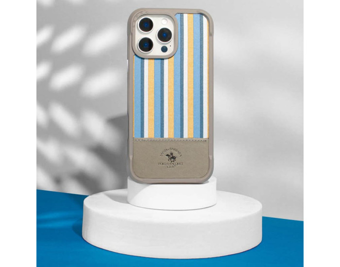Чохол шкіряний оригінал Polo Santa Barbara Isaac iPhone 16 Pro, Сірий титан