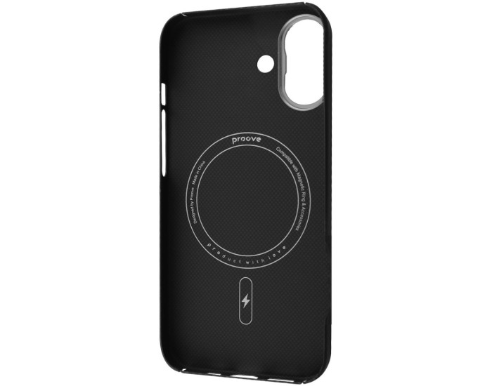 Чохол-силікон Proove Carbon Slim with Magnetic Ring iPhone 16, Black