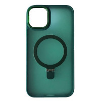 Чохол-силікон Matte Ring Magsafe iPhone 15 Pro Max, Зелений
