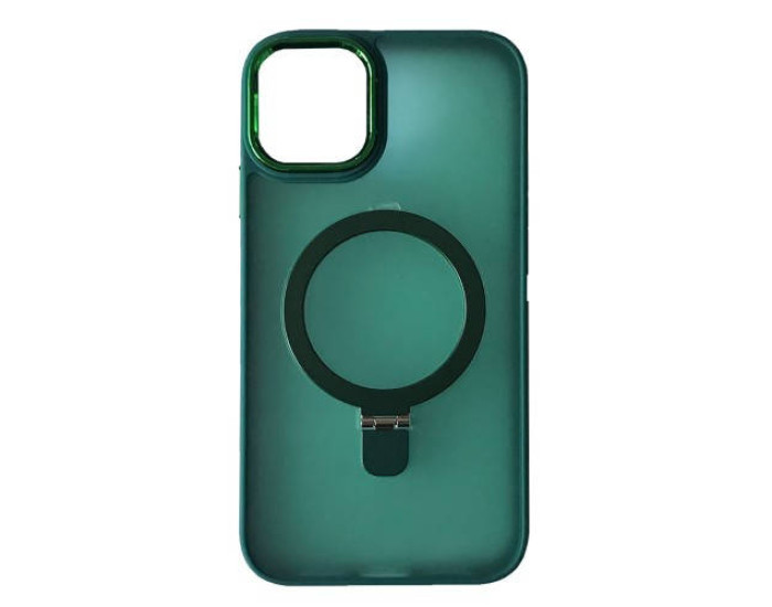 Чохол-силікон Matte Ring Magsafe iPhone 15 Pro Max, Зелений