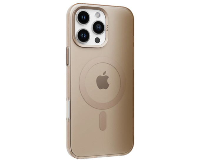 Чехол-силикон Rock Matte Series Protection Case Magsafe iPhone 16 Pro, Desert gold