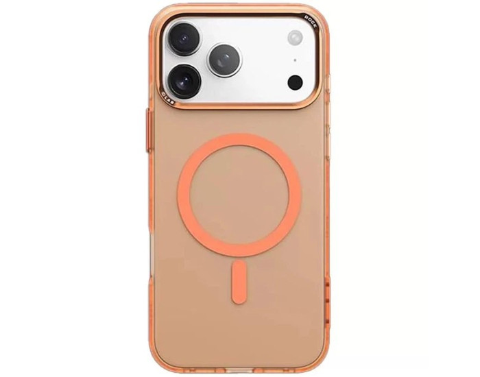 Чохол-силікон Rock InShare Mattle Magnetic (Metal Lens Frame) iPhone 17 Pro, Orange