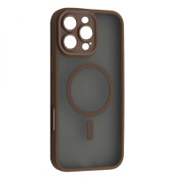Чохол-силікон Rock Guard Touch with Magnetic (Anti-drop Lens Protection) iPhone 16 Pro Max, Golden brown