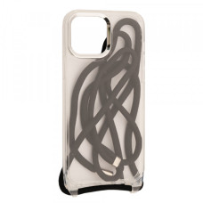 Чохол-силікон NEW ROPE Clear Case Camera Frame iPhone 14 Pro, Black
