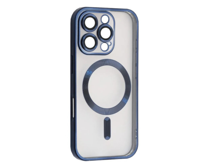 Чохол-силікон Shining Camera MagSafe iPhone 16 Pro, Blue titanium