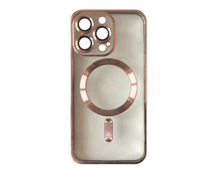 Чохол-силікон Shining Camera MagSafe iPhone 15 Pro Max, Rose gold