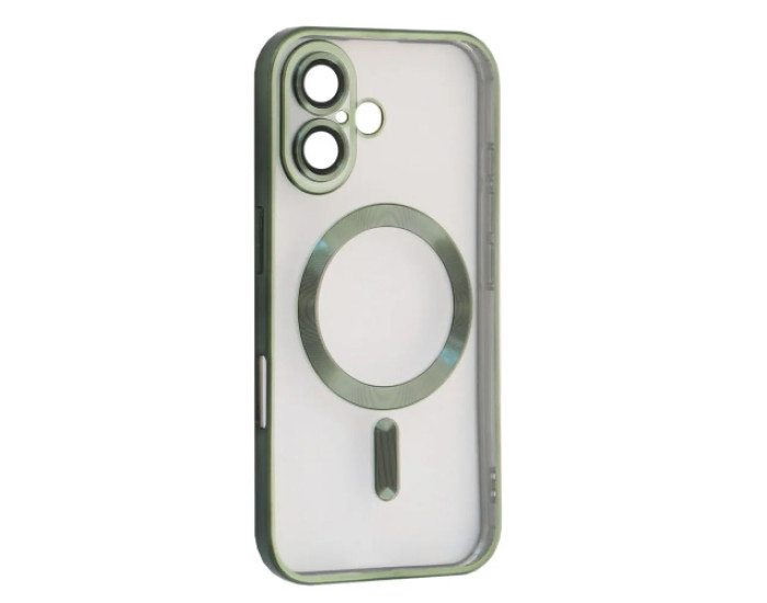 Чохол-силікон Shining Camera MagSafe iPhone 16 Plus, Dark green