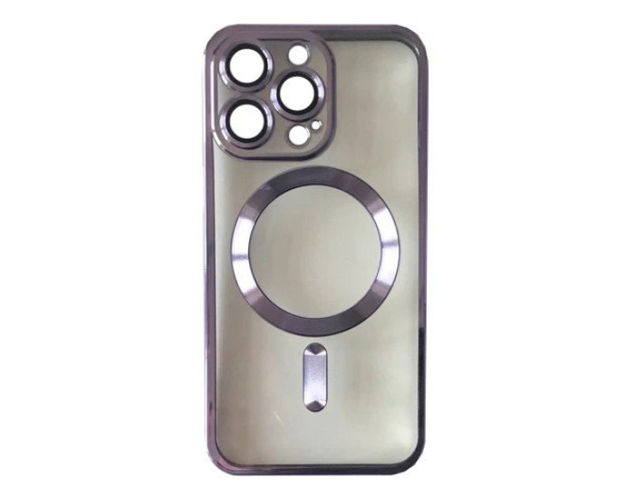 Чохол-силікон PRO SHINING (+ LENSES) MagSafe iPhone 14 Plus, Glycine