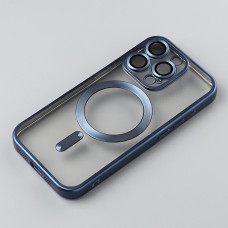 Чохол-силікон Shining Matte Camera MagSafe iPhone 12 Pro, Blue titanium